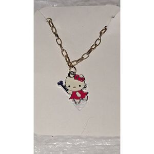 A Hello Kitty Chain Charm Bracelet Silver Tone Collectible Japanese Culture